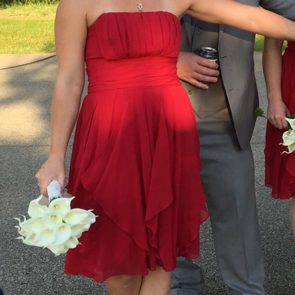 David Bridal bridesmaid dress.